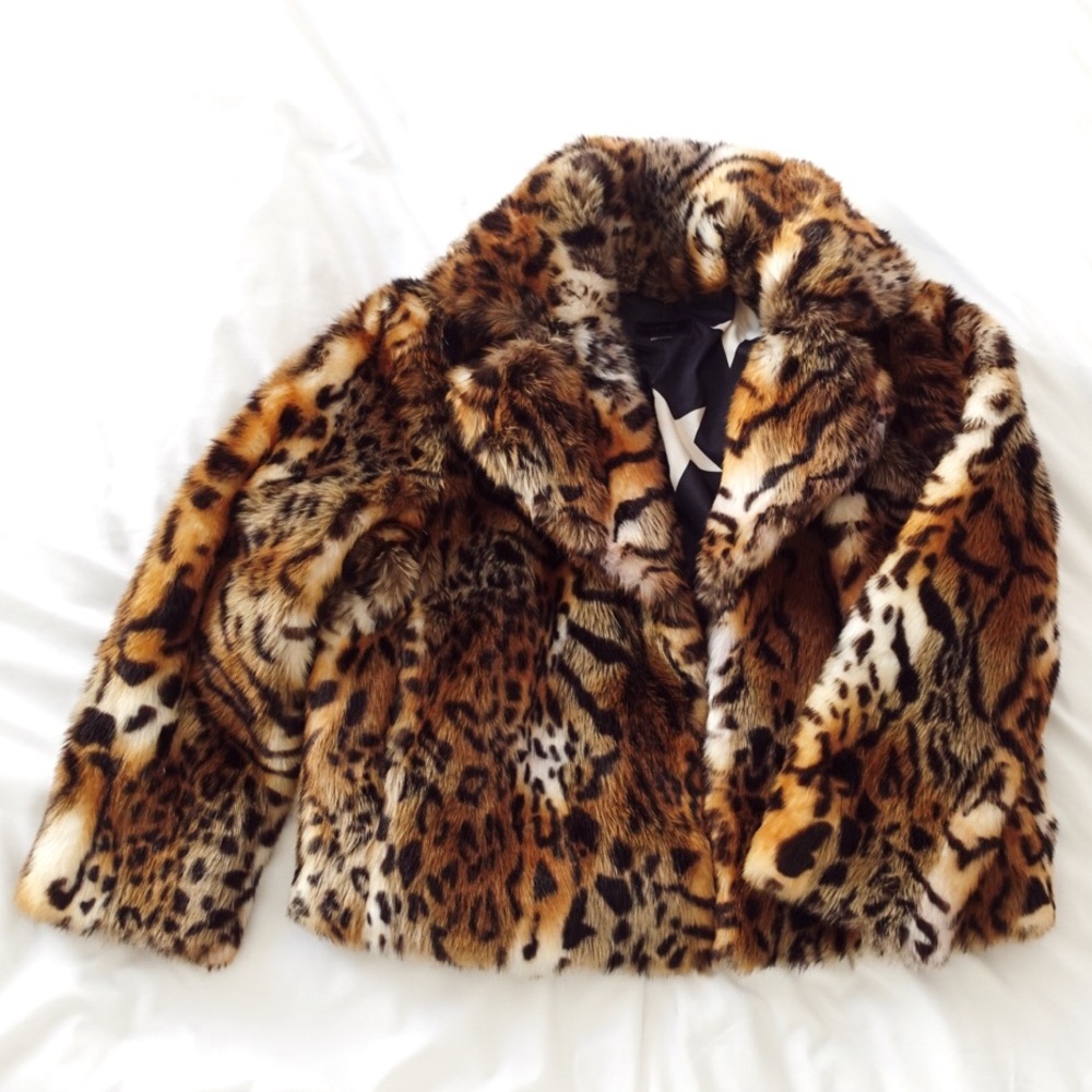 MOTHER | Cropped Faux Leopard Jacket